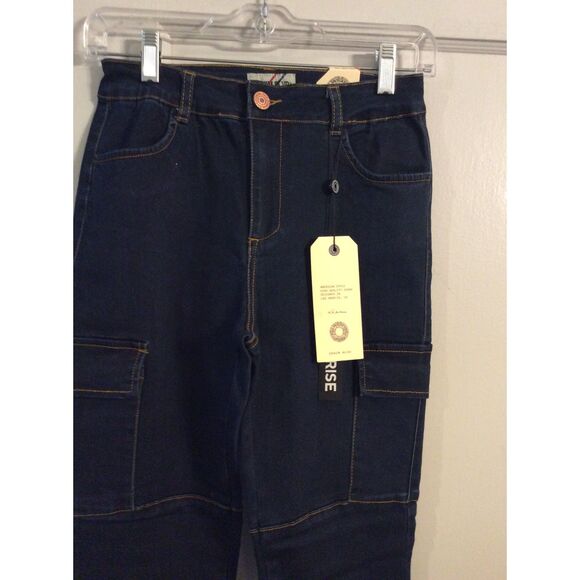 New NWT Denim Blvd Size 1 Super High Waist Carpenter Jeans Stretch - Picture 5 of 5